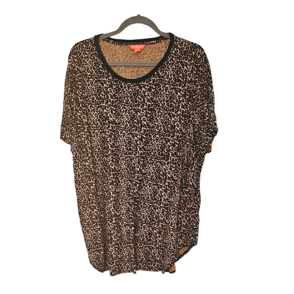 💚 Joe Fresh Leopard Print T-Shirt, Size 3X